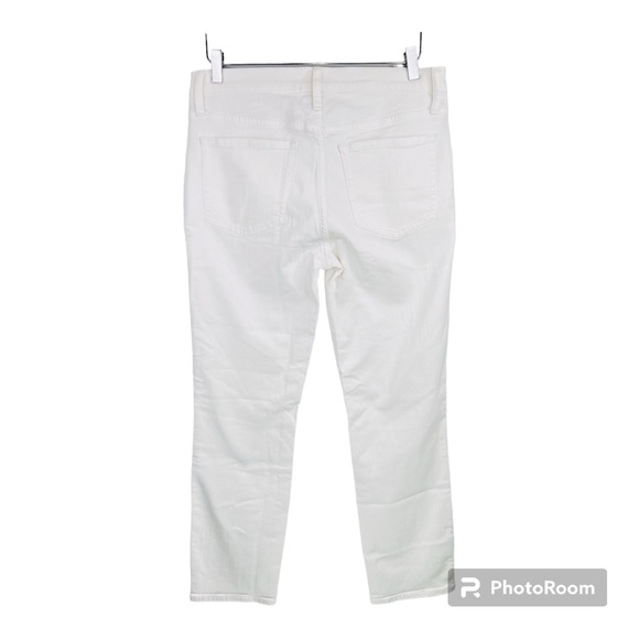 J.Crew 9” Vintage Slim-Straight Mid-Rise White Demin Jeans Size 29 - Picture 4 of 15